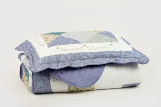 საწოლის გადასაფარებელი - PERLA DIGITAL PRINTED BEDSPREAD SET 180x240+50x70 CM INDIGO