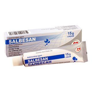 სალბესანი კრემი 10მგ+2მგ/1გრ 15გრ ტუბი #1  Salbesan cream 10mg+2mg/1gr 15gr