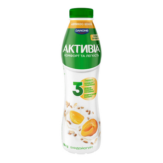 Біфідойогурт Активіа абрикос-злаки питний 1,2% пет 500г