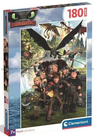 Clementoni Puzzle - ფაზლი დრაკონები 180 ნაწილიანი - 29793