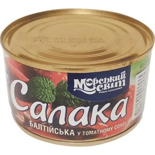 Салака Морський Світ балтійська у томатному соусі 240 г