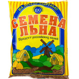 სელის თესლი ყავისფერი მცენარეული ნედლეული 200გრ #1 5009 Semen Lini 200gr