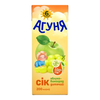 Агуня Сік Яблуко-Виноград 0.2л