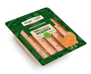 302 СОСИСКИ ИНДИЛАЙТ МОЛОЧНЫЕ 440 Г В/УПАК./1