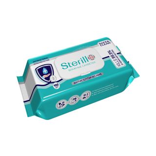 САЛФЕТКИ ВЛАЖНЫЕ STERILL АНТИБАКТЕРИАЛЬНЫЕ 100ШТ