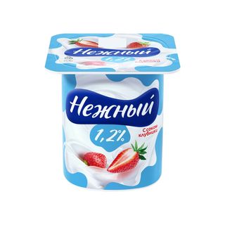 Йогурт Нежный клубника 100гр