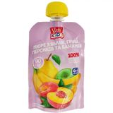 Пюре Varto KIDS дитяче з яблук, груш, персиків і бананів 90 г