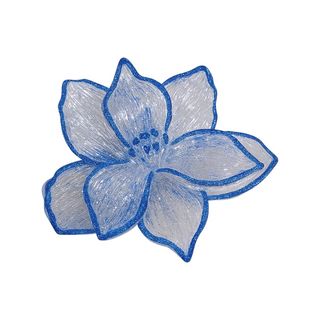 Іграшка новорічна Christmas Magic 10*10 см прозора індиго Орхідея - [1250633]