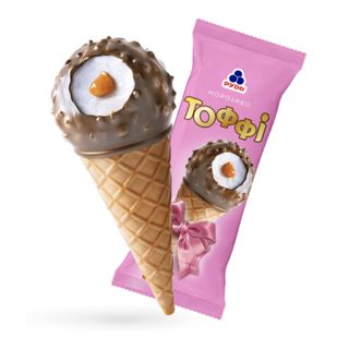 Морозиво ріжок "ТОФФІ" 70г