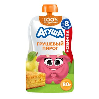 Пюре Агуша Грушевый пирог 80 г