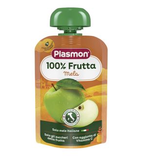 Plasmon - პიურე პაუჩი - ვაშლი - 100გრ