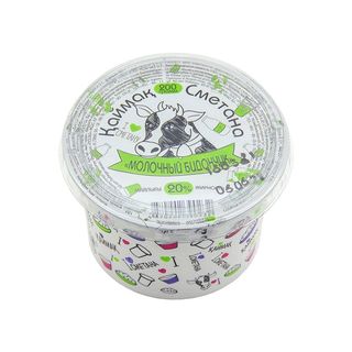 Молочный Бидончик, Сметана Молочный Бидончик 200Гр 20% Пл Ст, шт, ШК: 4870202390232
