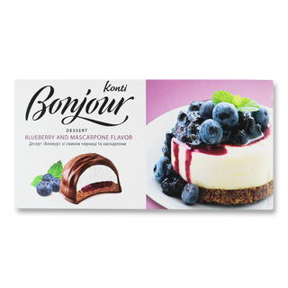 Десерт Bonjour зі смаком чорниці та маскарпоне 232г