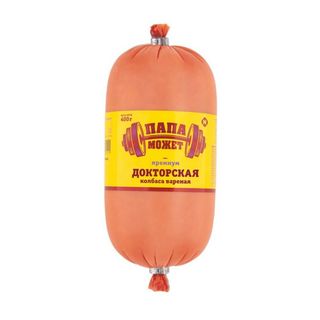 Папа Может, Колбаса Папа Может 400Гр Докторская Премиум, шт, ШК: 4607958072682