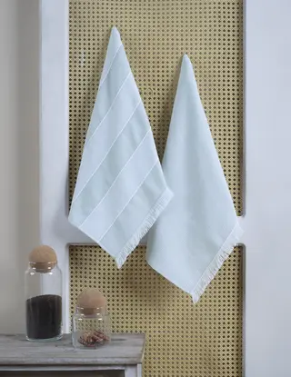 ჩაის ტილო - LOTS JACQUARD KITCHEN TOWEL SET OF 2 CAMEO 50x70