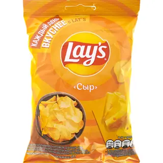 ЧИПСЫ КАРТОФЕЛЬНЫЕ LAY'S СО ВКУСОМ СЫРА 140ГР