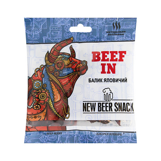 Балик яловичий New Beer Snack Beef in сиров'ялений 50г