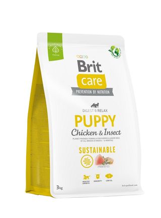 Brit Care Dog Sustainable Puppy д/цуценят курка/комахи 3кг