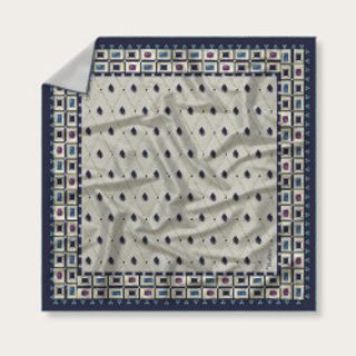 შარფი - თამარი - ნაცრისფერი 70x70 სმ