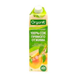 Сок Organic яблоко/груша неосветленный 1л