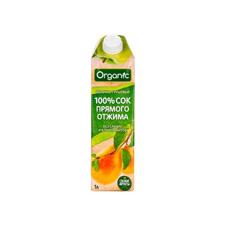 Сок Organic яблоко-груша 1л