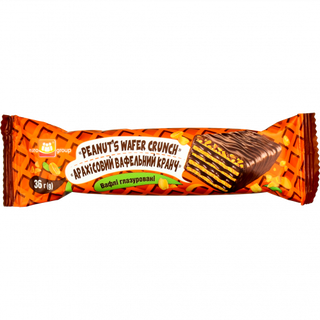 Вафлі Єврогруп 36 г Арахісовий вафельний кранч