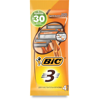 Бритва Бік 3 леза 4шт