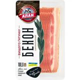 Бекон Алан сирокопчений нарізка вищий гатунок 100 г