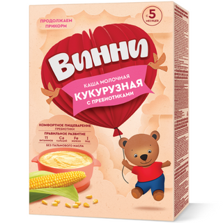 ვინი - ფაფა რძიანი სიმინდის პრებიოტიკით /5თვ+/ 200გრ 4534/4664/4817 Viny - porridge milk corn prebiotic /5 months+/ 4534/4664/4817