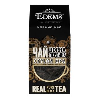 Чай фас. чорн. EDEMS Чорна перлина крупнолист./ 90г
