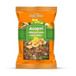 Асорті 125г Своя Лінія фруктово-горіхов