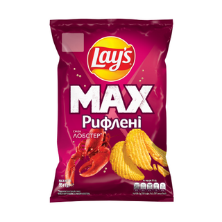 Чипси Lay's Max Рифлені Лобстер картопляні 95г