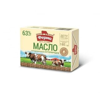 Масло 180 г Ферма солодковершкове бутербродне 63%