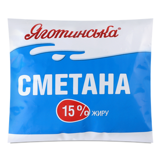 Сметана Яготинська 15% п/е 350г