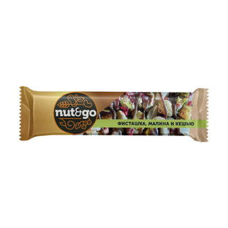 «Nut&Go», батончик «Фисташка, малина и кешью», 28 гр.