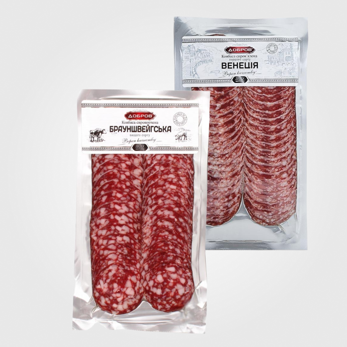 Ковбаса сиров'ялена/сирокопчена.
