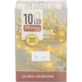 Гірлянда світодіодна 130см 10 ламп LED теплий білий