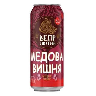 Пивo 0,5 л Вепр Лютий Медова Вишня ж/б