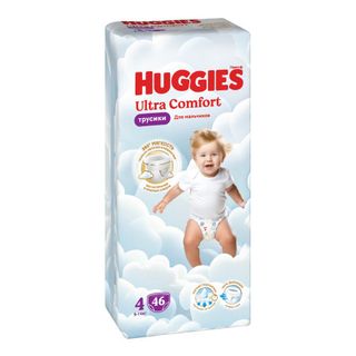 Huggies - ტრუსი ულტრა კომფორტი ბიჭის #4 - 46 ც