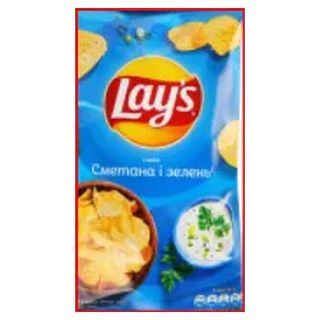 Чіпси Lays Сметана-Зелень 120г