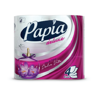 ტუალეტის ქაღალდი "პაპია" სურნელოვანი Dolce 4ფენა 4ც / 4604857000136