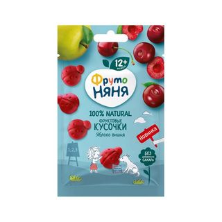 ФРУКТ.КУСОЧКИ ФРУТОНЯНЯ 15ГР ЯБЛОКО/ВИШНЯ, ШК: 4600338010694