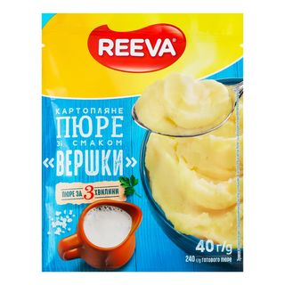 Страва ш/п REEVA Пюре картопл. зі смаком вершків / пачка / 40г