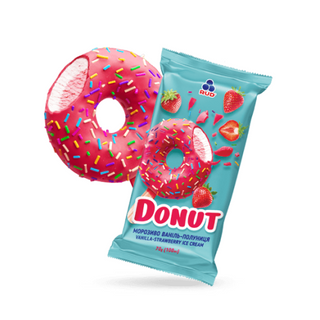 Морозиво Рудь Donut Ваніль-полуниця ескімо 70г