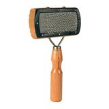 Пуходерка для собак із кульками дерев яна ручка 10?18 см