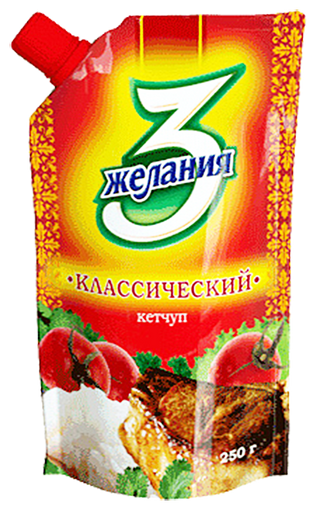 კეტჩუპი "3 ჟელანია" კლასიკური (დოიპეკი) 250 გრ / 4870035002692