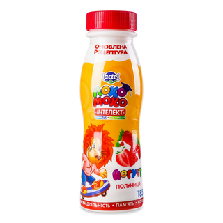 Йогурт «Локо Моко» полуниця, омега 3 та вітамін D3 1,5% 185г