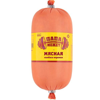КОЛБАСА ПАПА МОЖЕТ МЯСНАЯ ВАРЕНАЯ 400ГР