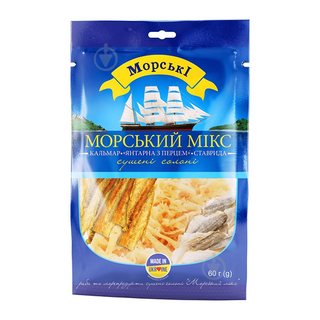 Риба та морепродукти Морські сушені солоні «Морський мікс»  60 г