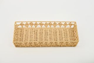 ლანგარი - LENA WICKER RECTANGULAR TRAY 50X32X6 CM NATURAL